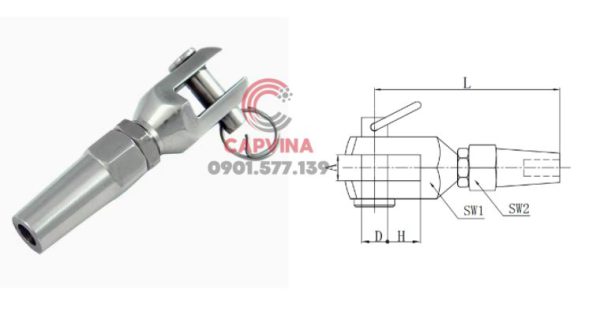 Đầu cố định 304 316 mã M7 – CAPVINA