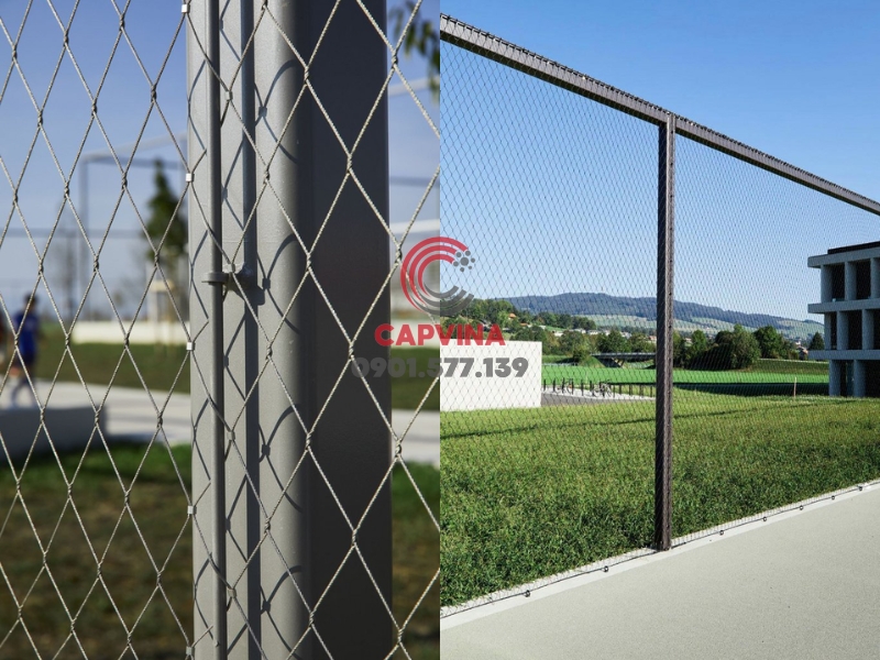 cáp căng lưới sân bóng đá