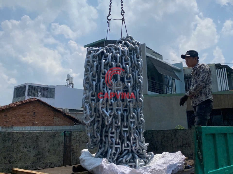 Xích neo tàu mạ kẽm