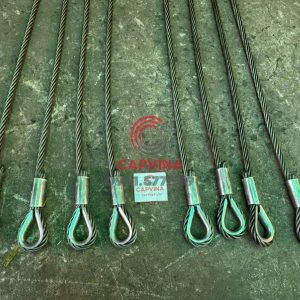 Cáp thép bấm chì mắt cứng