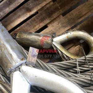 Cáp thép bấm chì mắt cứng