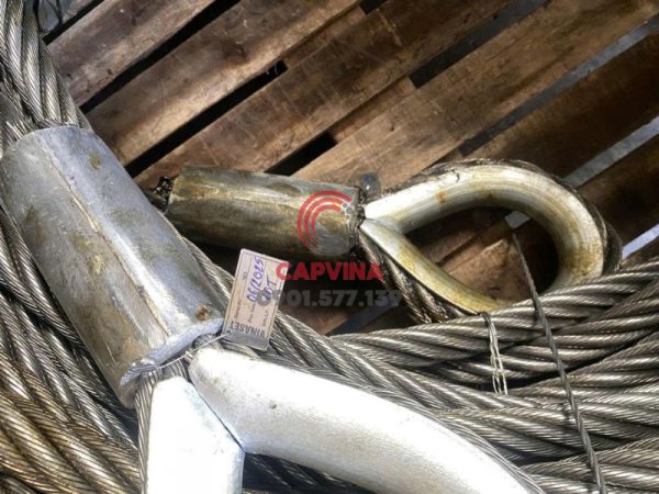 Cáp thép bấm chì mắt cứng