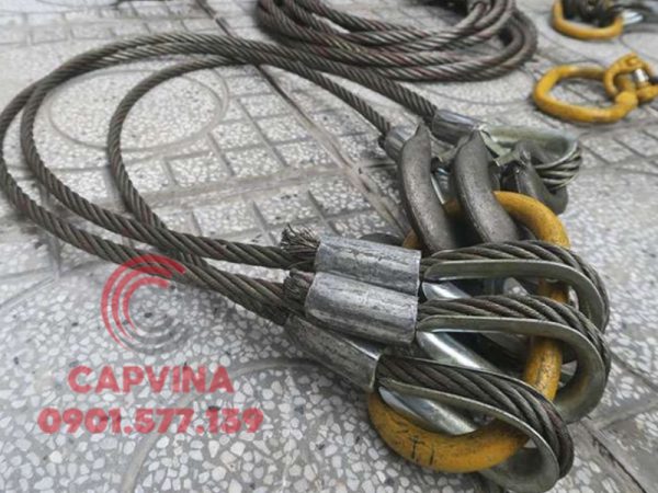 Sling cáp thép bấm chì