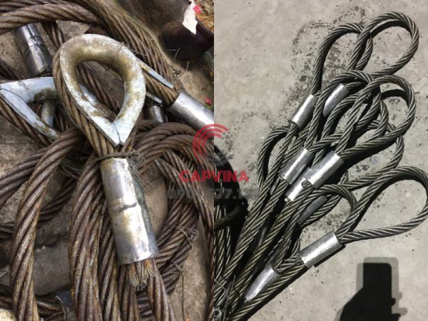 Sling cáp thép bấm chì
