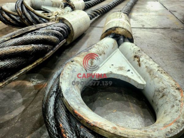 Cáp thép bấm chì 120mm dài 14m