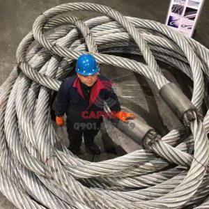Cáp thép bấm chì 120mm dài 18m
