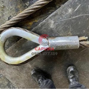 Cáp thép bấm chì 120mm dài 8m