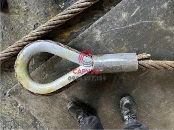 Cáp thép bấm chì 120mm dài 8m