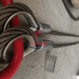 Sling cáp thép bấm chì 2 chân
