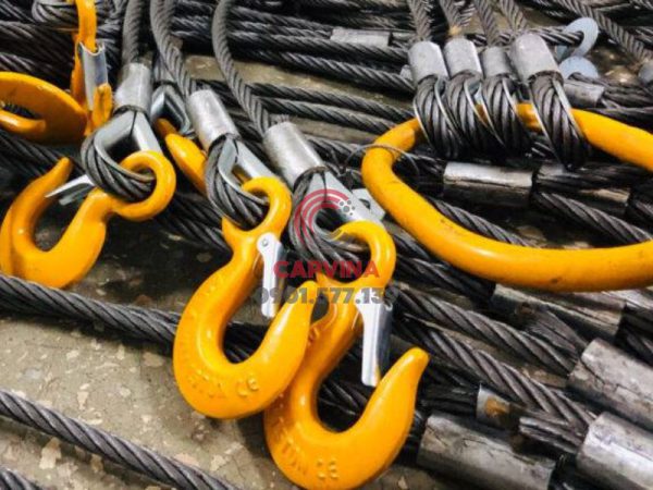 Sling cáp thép bấm chì 4 chân