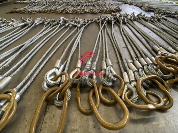 Sling cáp thép bấm chì 4 chân