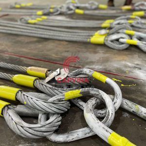 Sling cáp thép bấm chì 4 chân