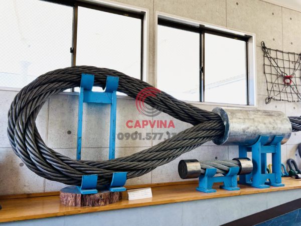 Cáp thép bấm chì 80mm dài 12m