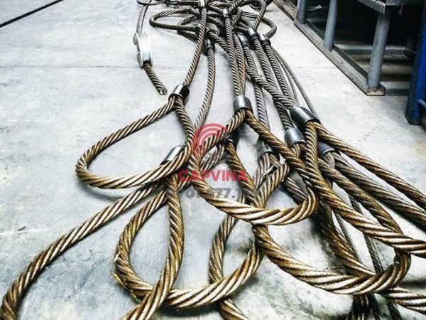 Cáp thép bấm chì 80mm dài 19m