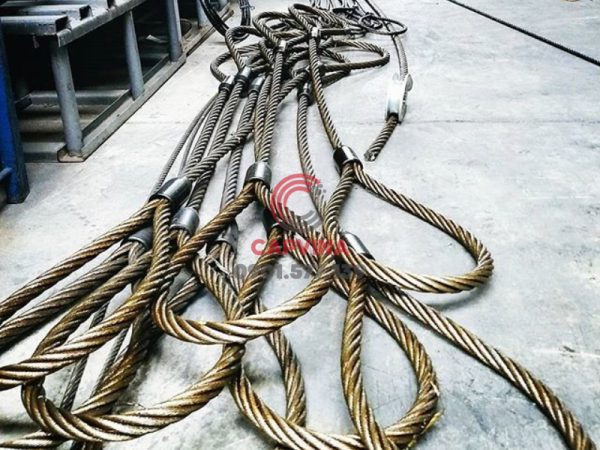 Cáp thép bấm chì 80mm dài 10m