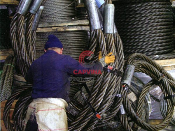 Cáp thép bấm chì 90mm dài 19m