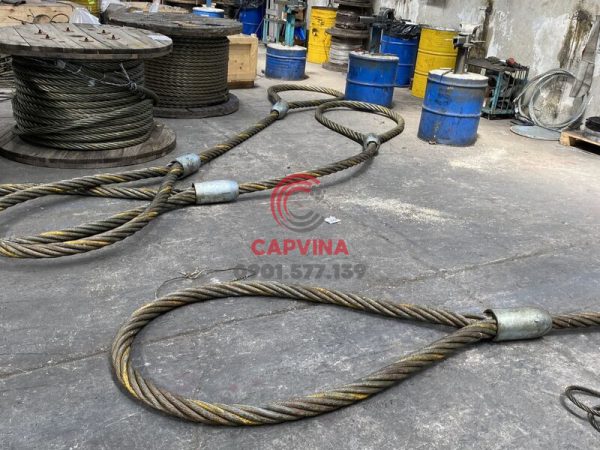 Cáp thép bấm chì 80mm dài 10m