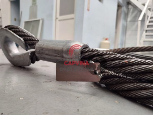 Cáp thép bấm chì 80mm dài 20m
