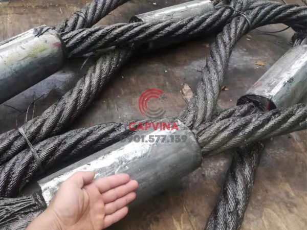 Cáp thép bấm chì 90mm dài 18m