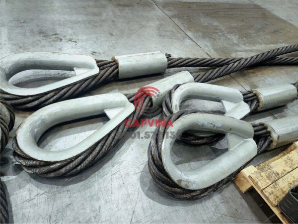 Cáp thép bấm chì 95mm dài 16m
