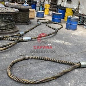 Cáp thép bấm chì 80mm dài 5m