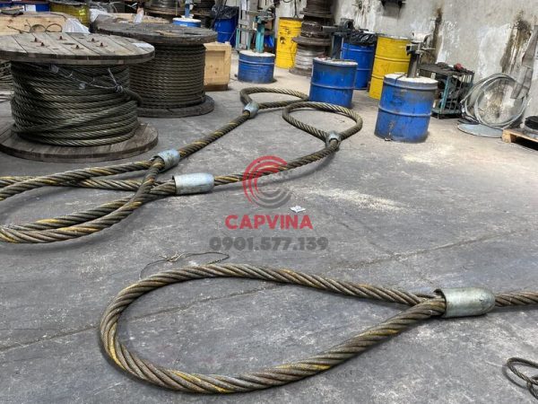 Cáp thép bấm chì 80mm dài 5m