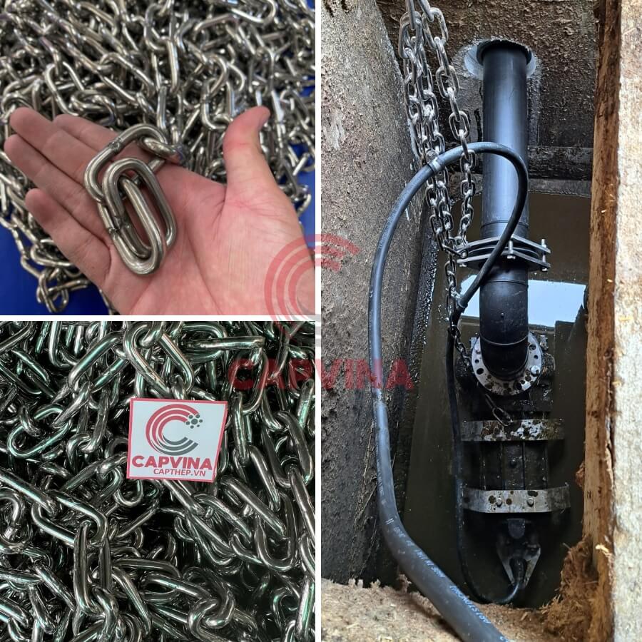 xích kéo bơm chìm