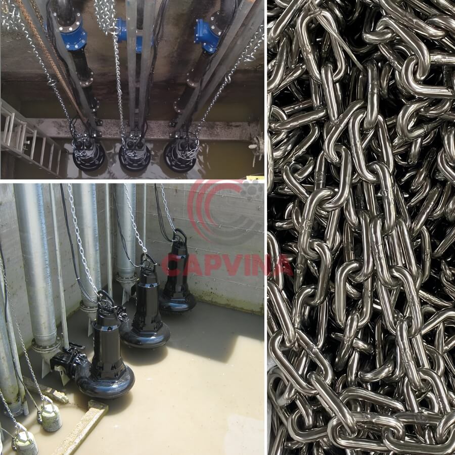 xích kéo bơm chìm