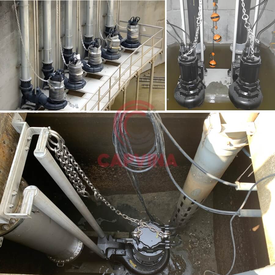 xích kéo bơm chìm