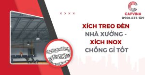 xích treo đèn nhà xưởng