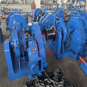 tời neo thủy lực trục đứng
