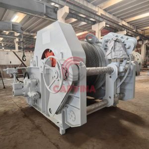 tời neo thủy lực trục đứng